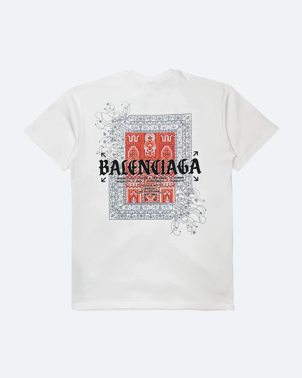 Balenciaga - Red Bandana T-Shirt - White