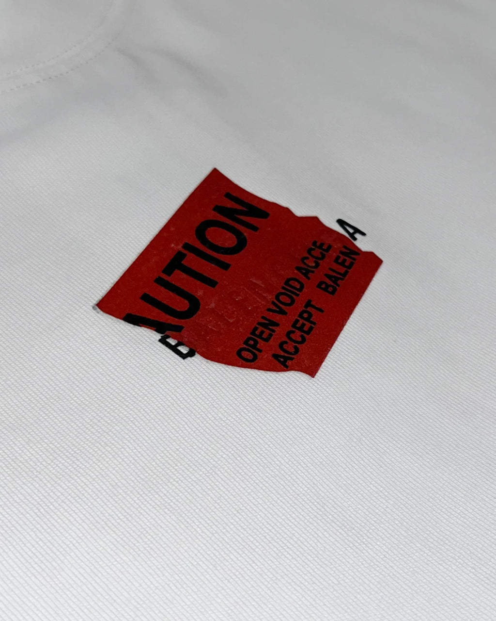 Balenciaga - Red Taped Logo T-Shirt - White
