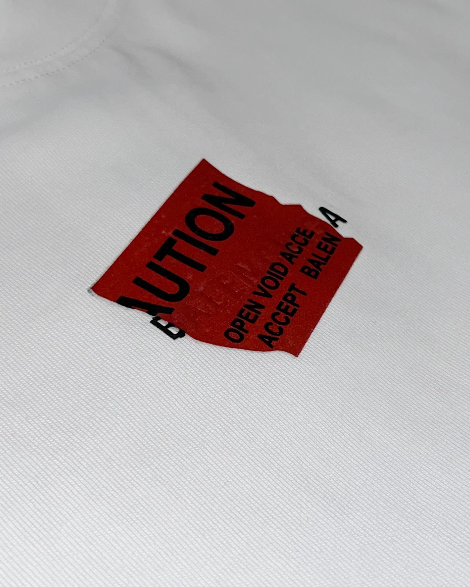 Balenciaga - Red Taped Logo T-Shirt - White
