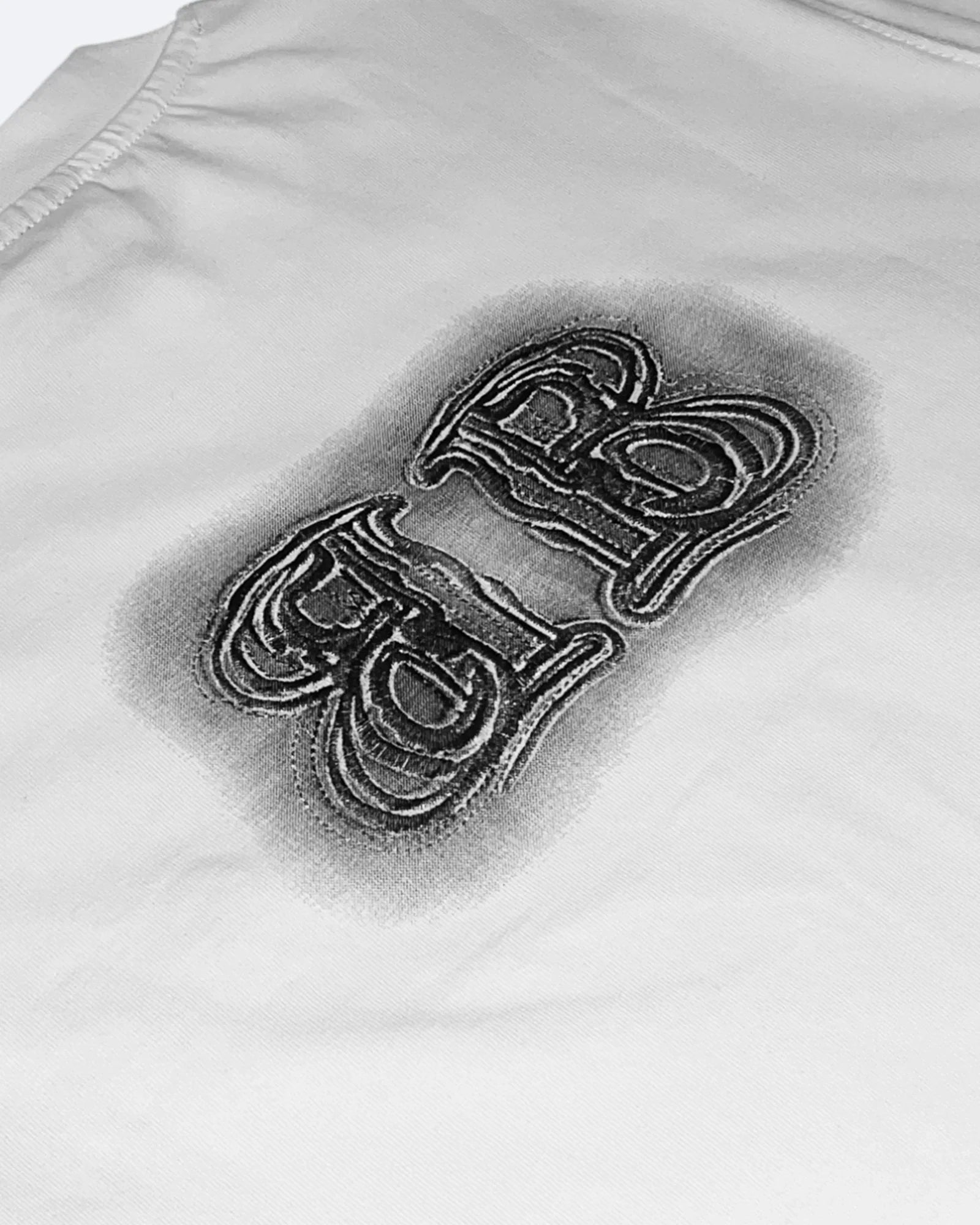 Balenciaga - Sprayed Logo Embroidery T-Shirt - White