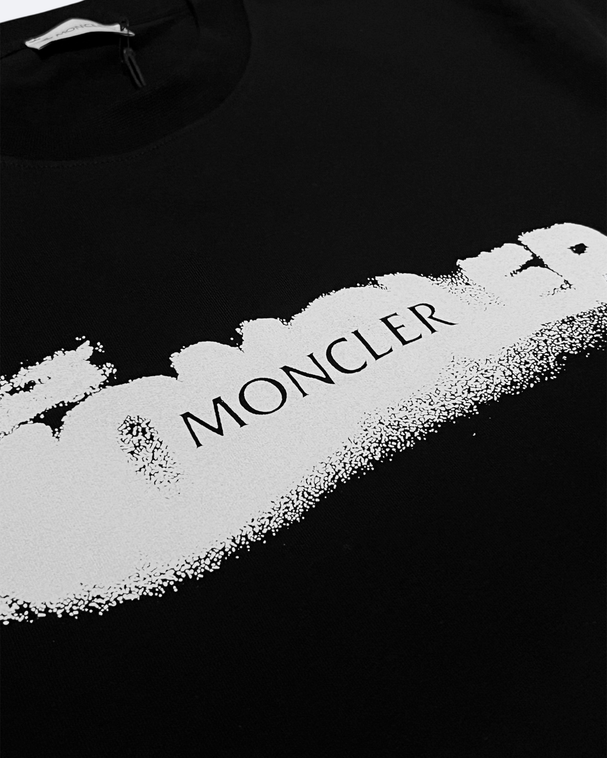 Moncler - Sprayed Logo T-Shirt - Black