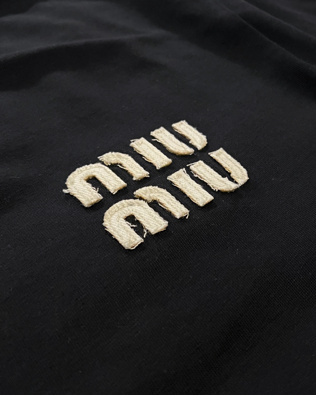 Miu Miu - Logo Stripe T-Shirt - Black