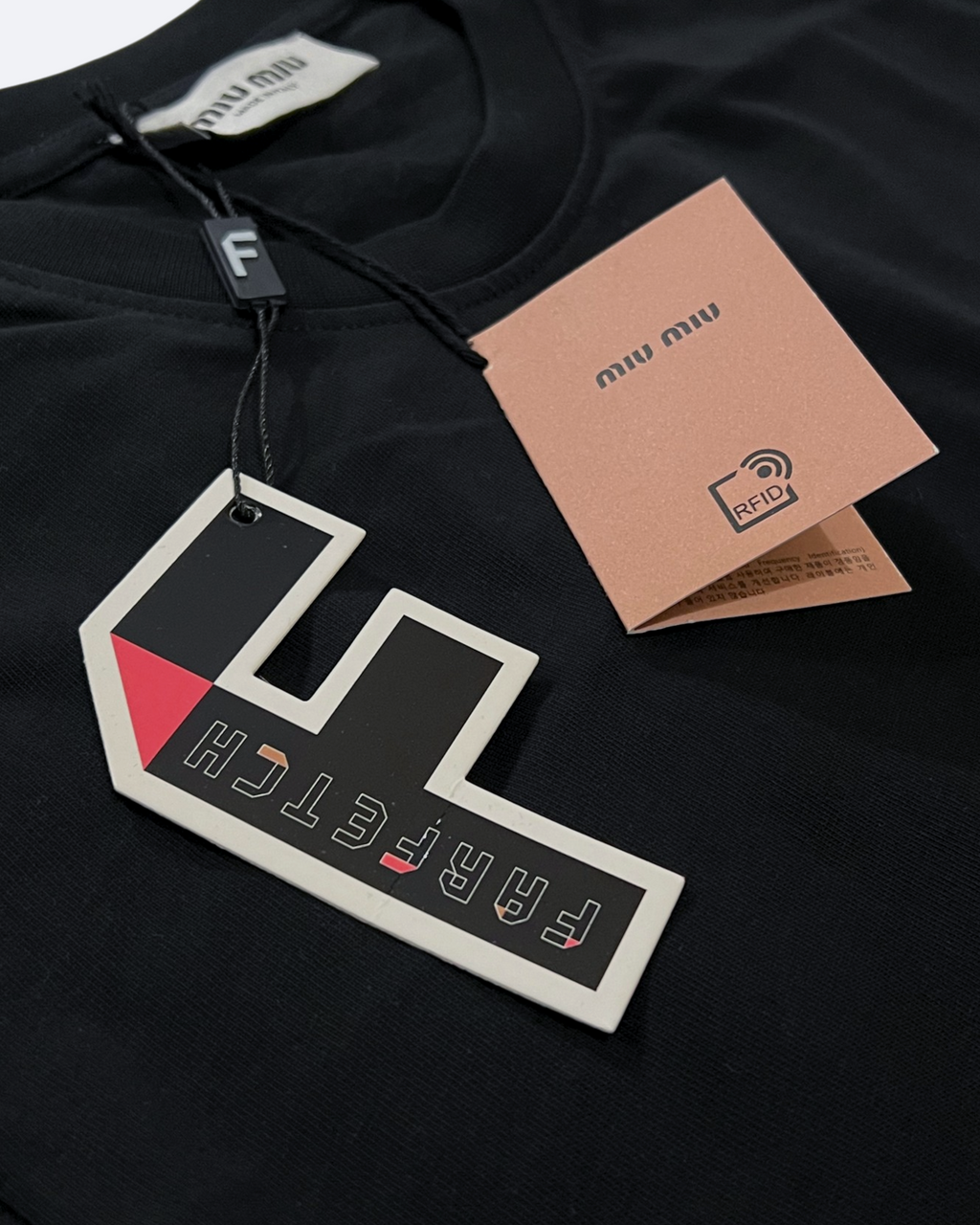 Miu Miu - Logo Stripe T-Shirt - Black