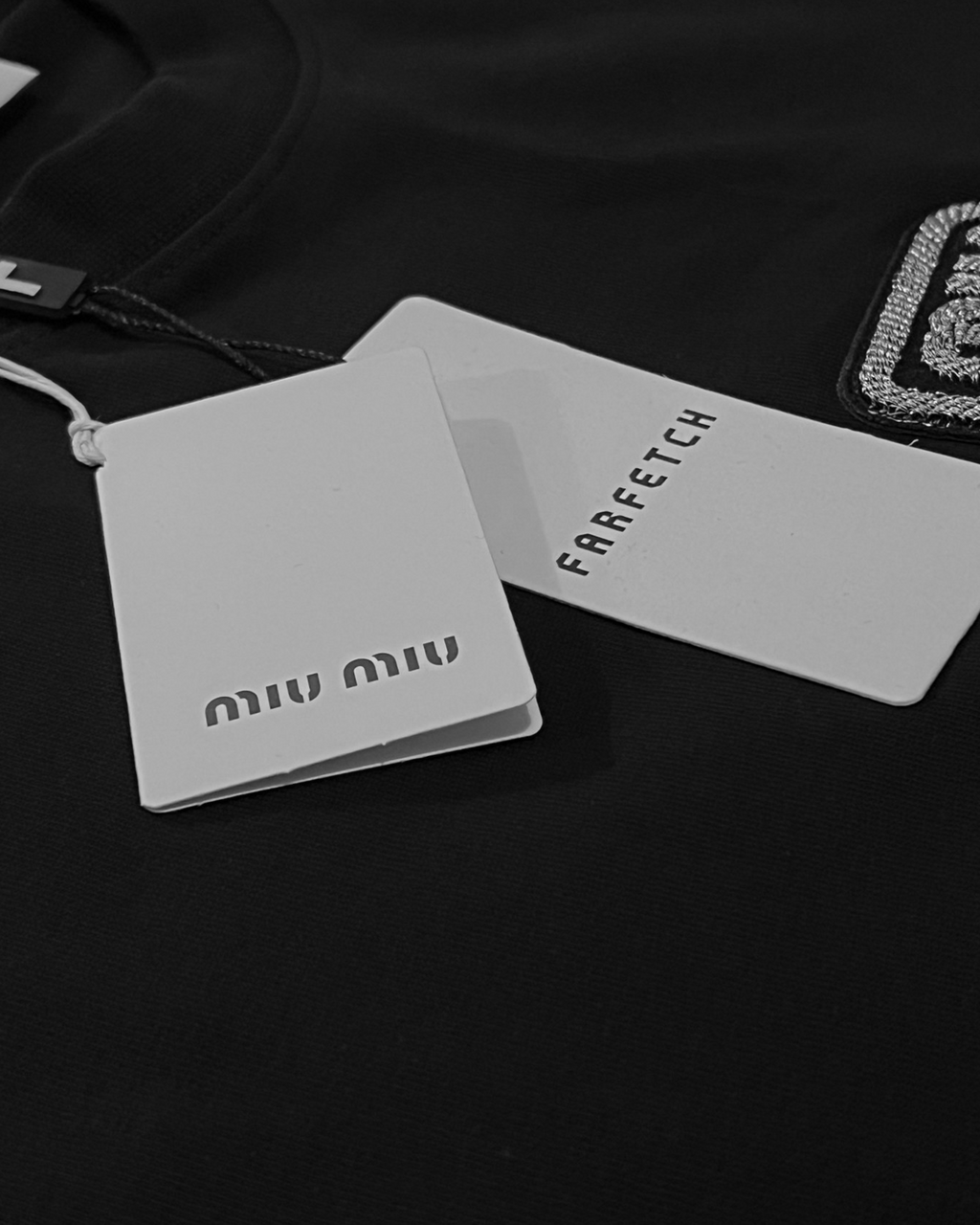 Miu Miu - Logo Patch T-Shirt - Black