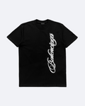 Balenciaga - Vertical Logo Embroidery T-Shirt - Black