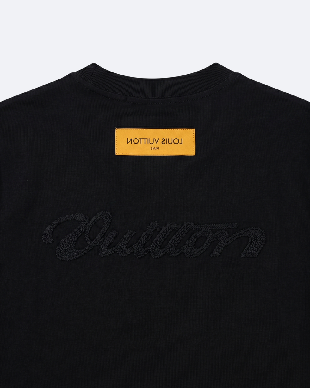 LVTN - Embroidery Cursive Logotype T-Shirt - Black