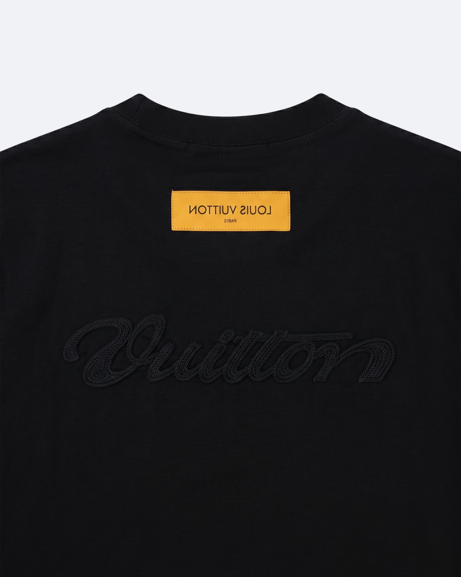 LVTN - Embroidery Cursive Logotype T-Shirt - Black