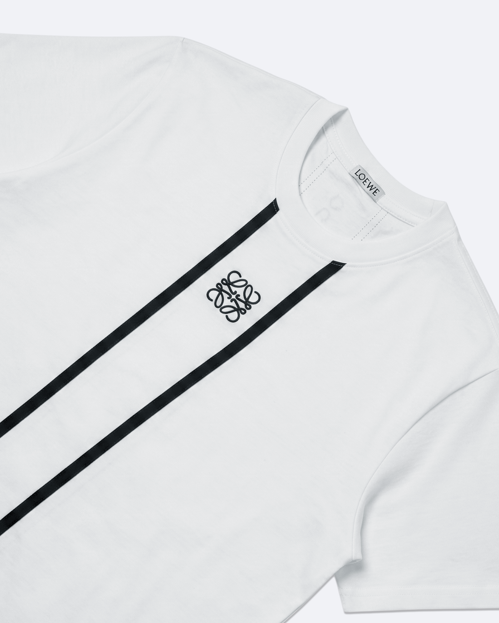 Loewe x On - Stripe Logo T-Shirt - White
