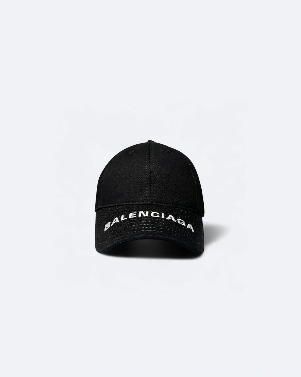 Balenciaga - Visor Logo Embroidery Cap - Black