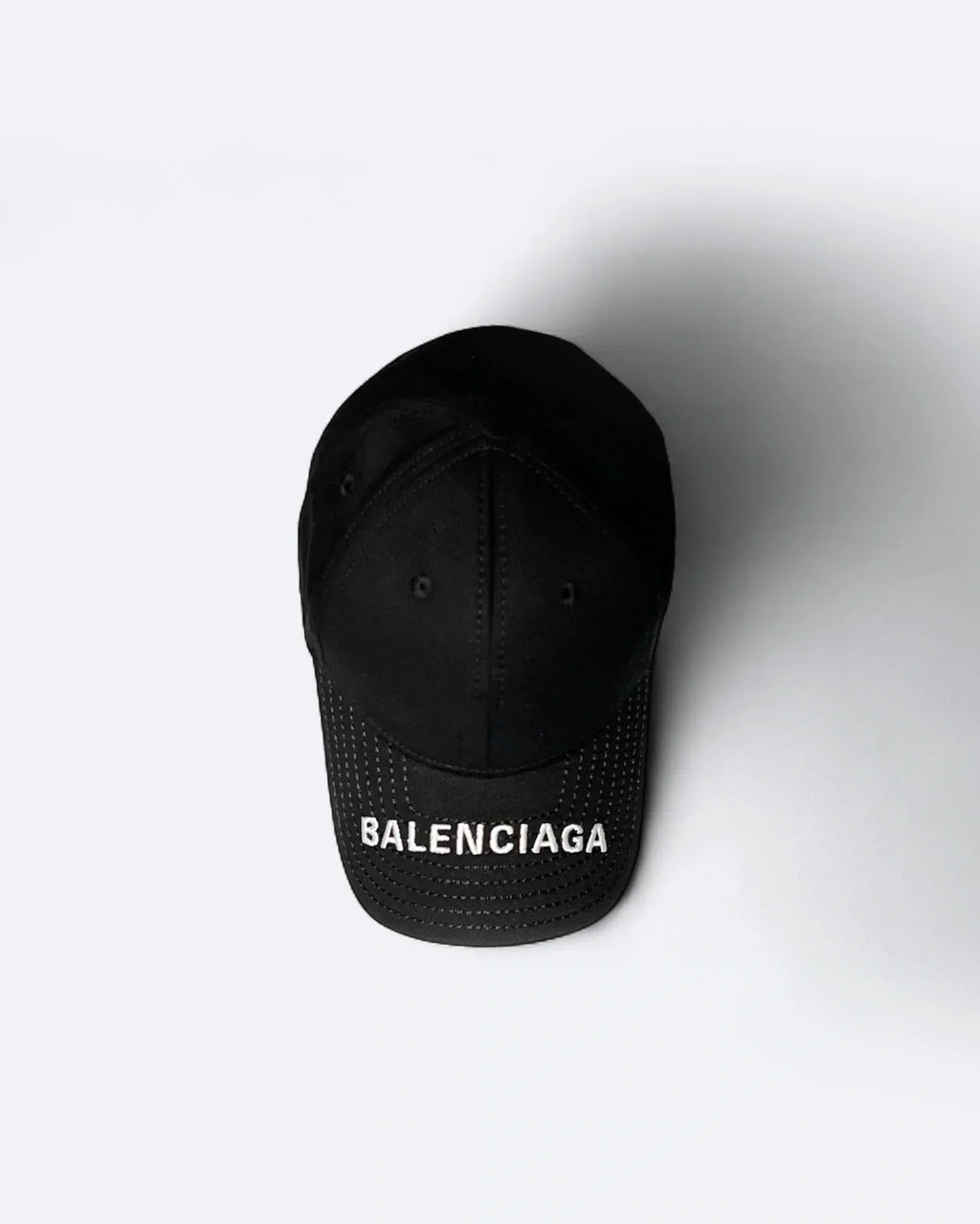 Balenciaga - Visor Logo Embroidery Cap - Black