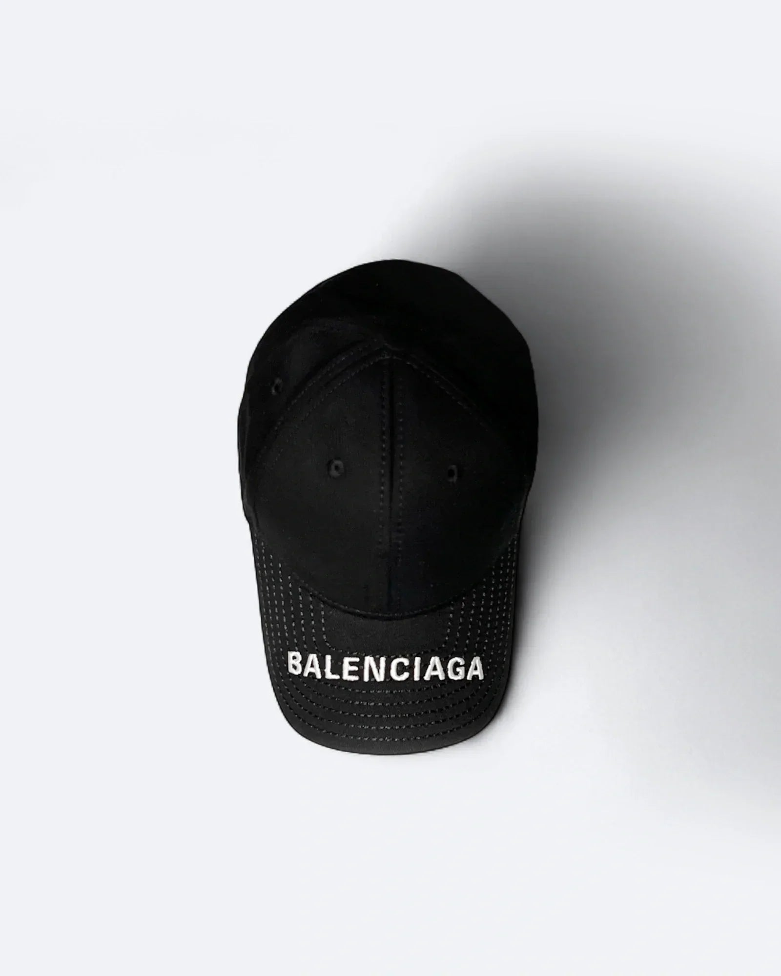 Balenciaga - Visor Logo Embroidery Cap - Black