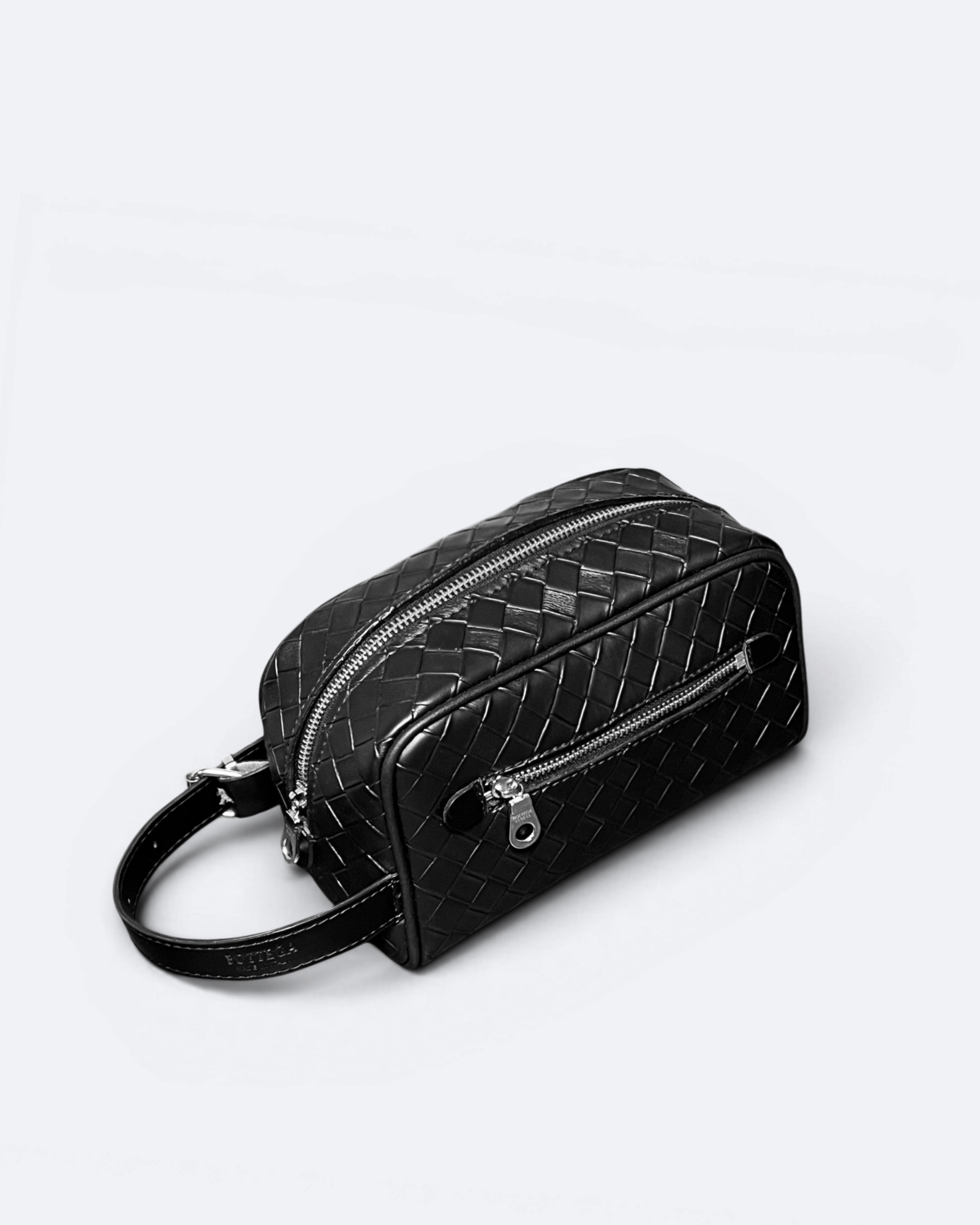 Bottega Veneta - Leather Weave Handbag - Black