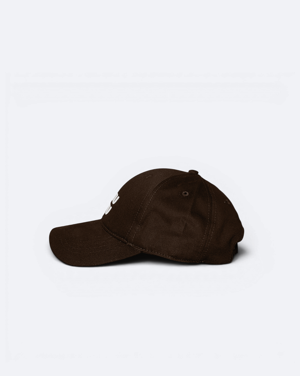 Miu Miu - White Logo Embroidery Cap - Dark Brown