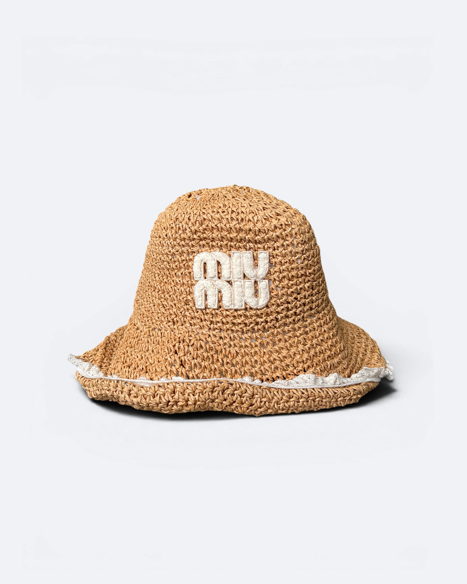 Miu Miu - Woven Bucket Hat - Natural Beige