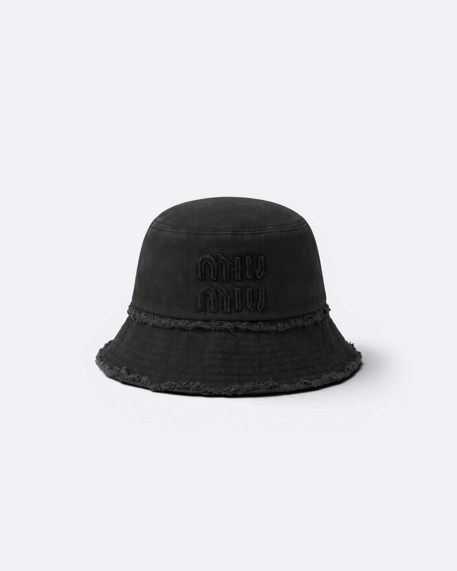 Miu Miu - Distressed Bucket Hat - Black