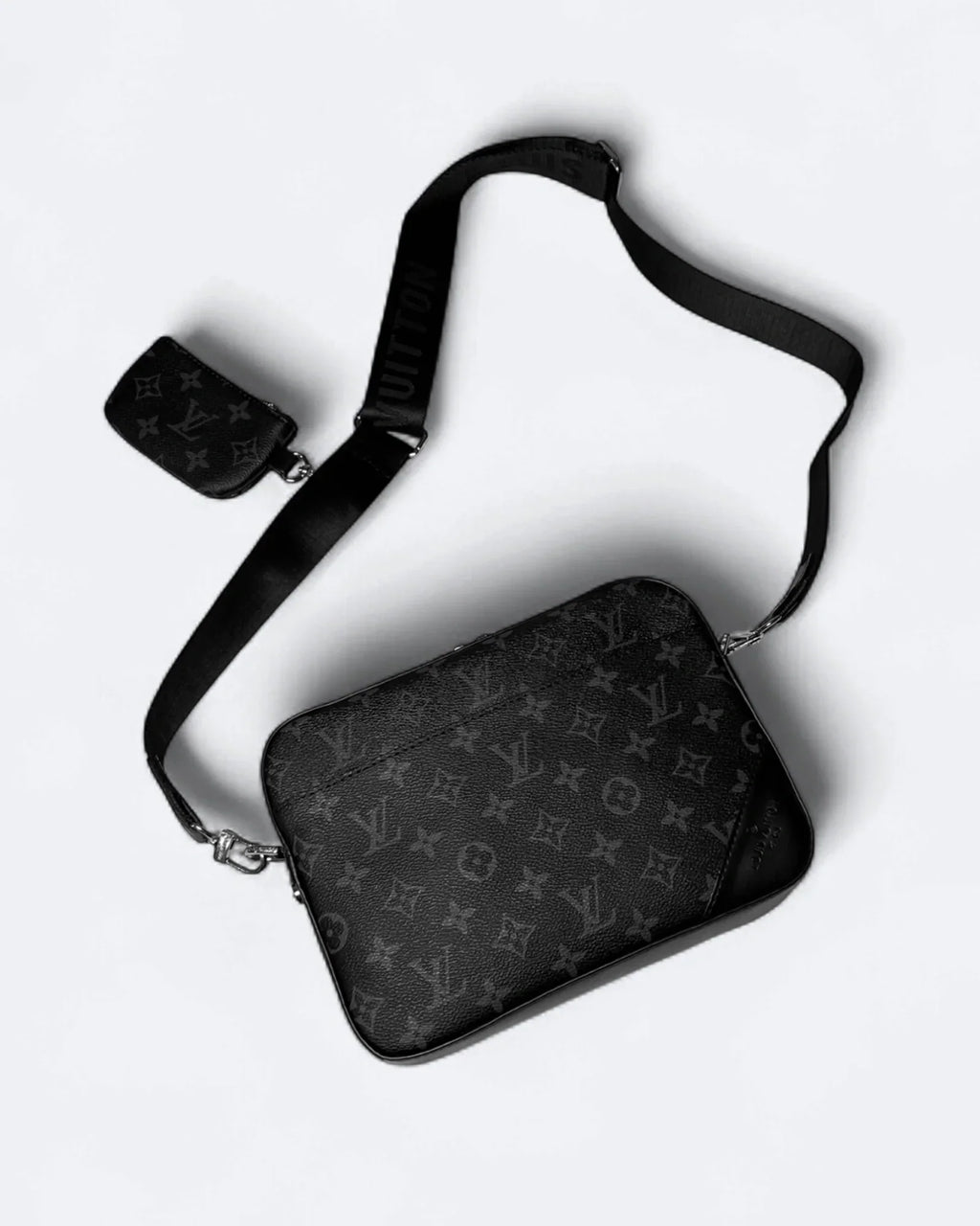 LVTN - Pattern Duo Messenger Bag - Black