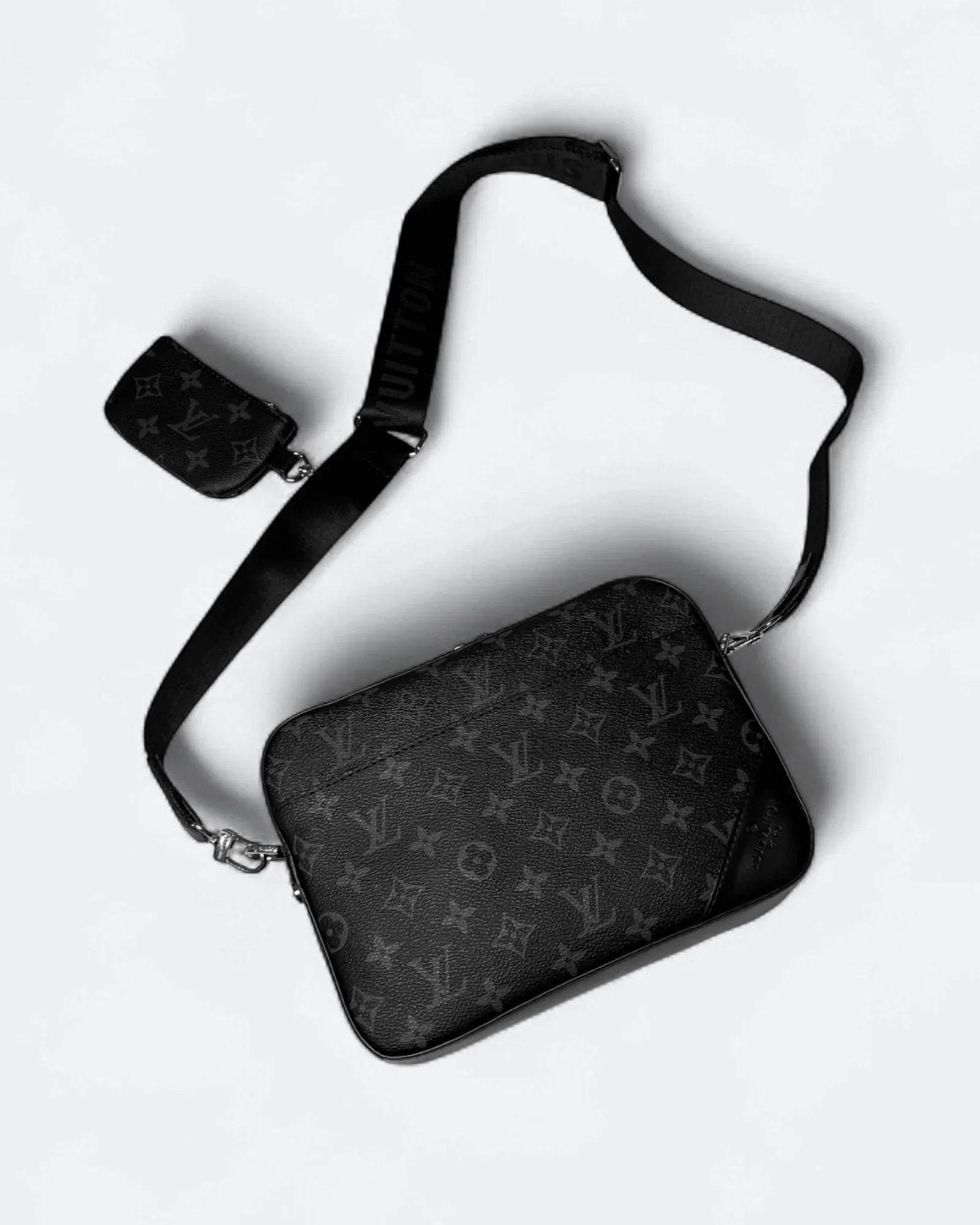 LVTN - Pattern Duo Messenger Bag - Black