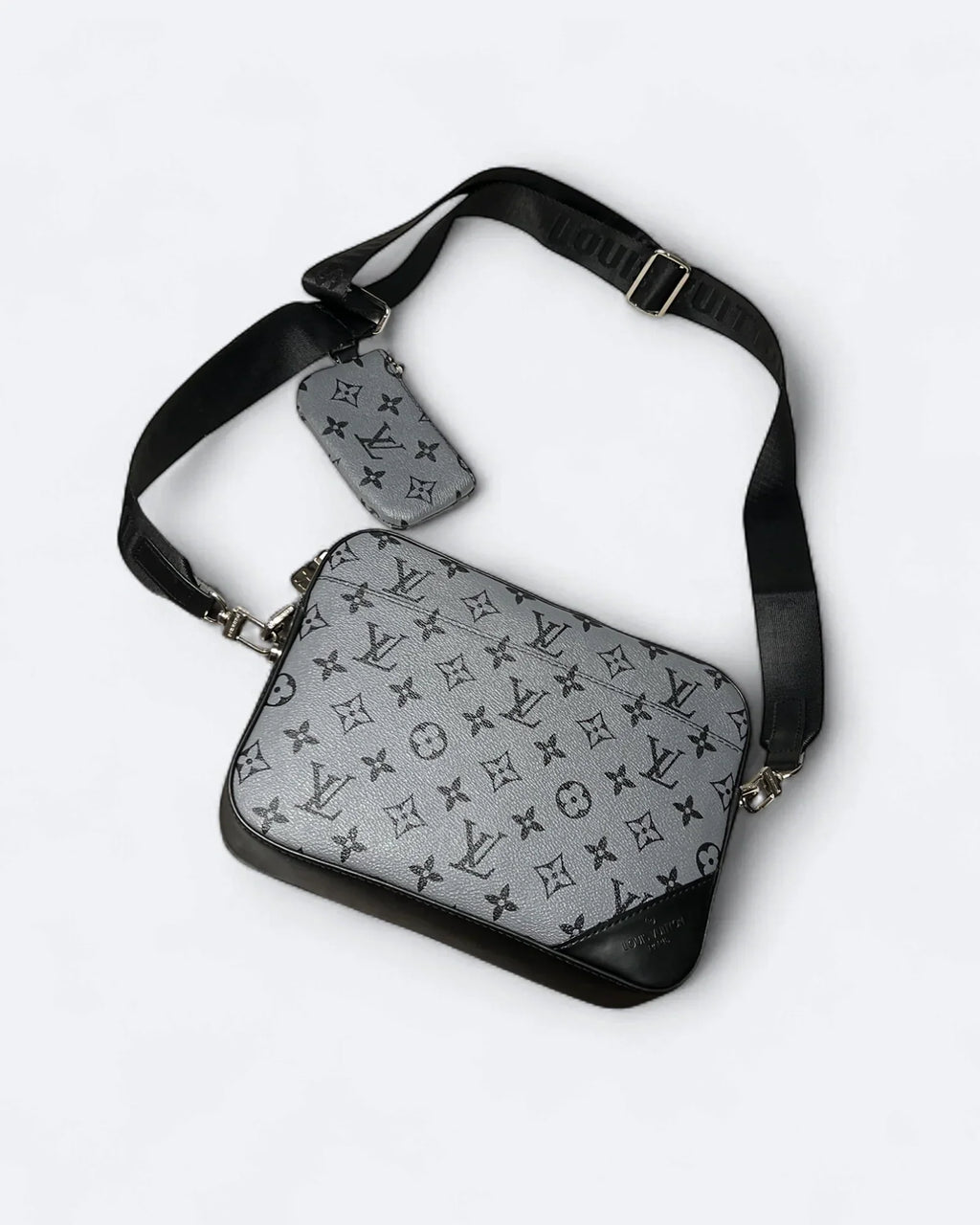LVTN - Pattern Duo Messenger Bag - Gray