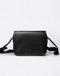 GC - GG Embossed Messenger Bag - Black