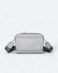 LVTN - Leather Mini Messenger Bag - Light Gray