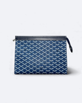 Goyard Pattern Clutch - Blue