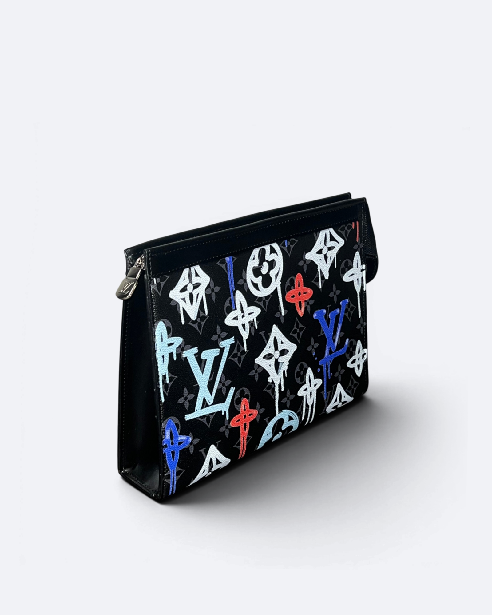 LVTN - Graffiti Pattern Clutch - Black