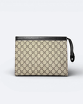 GC - GG Pattern Clutch - Beige/Black