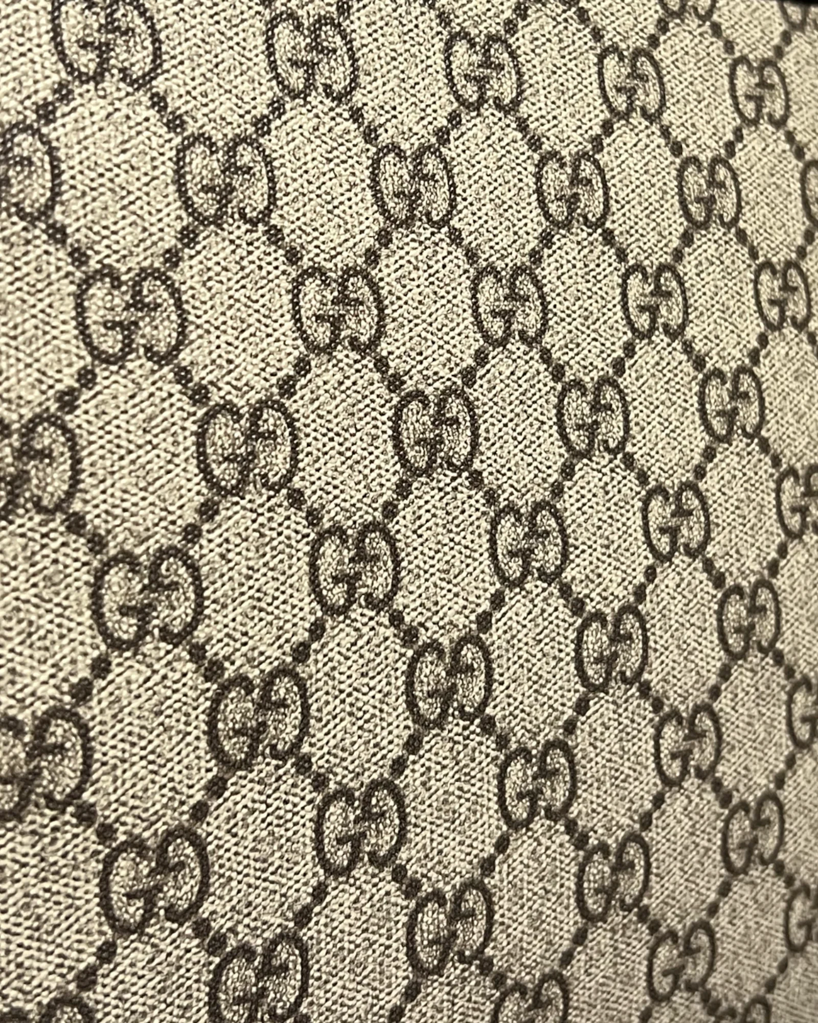 GC - GG Pattern Clutch - Beige/Black