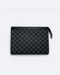 LVTN - Damier Pattern Clutch - Black