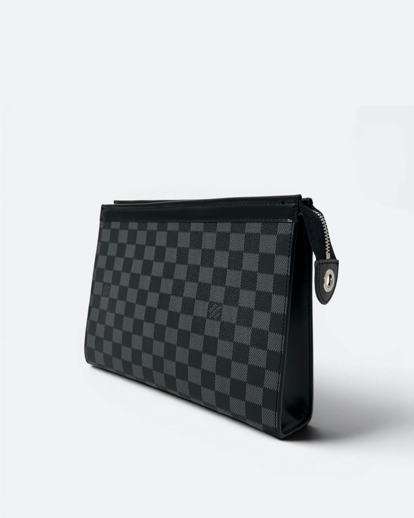 LVTN - Damier Pattern Clutch - Black