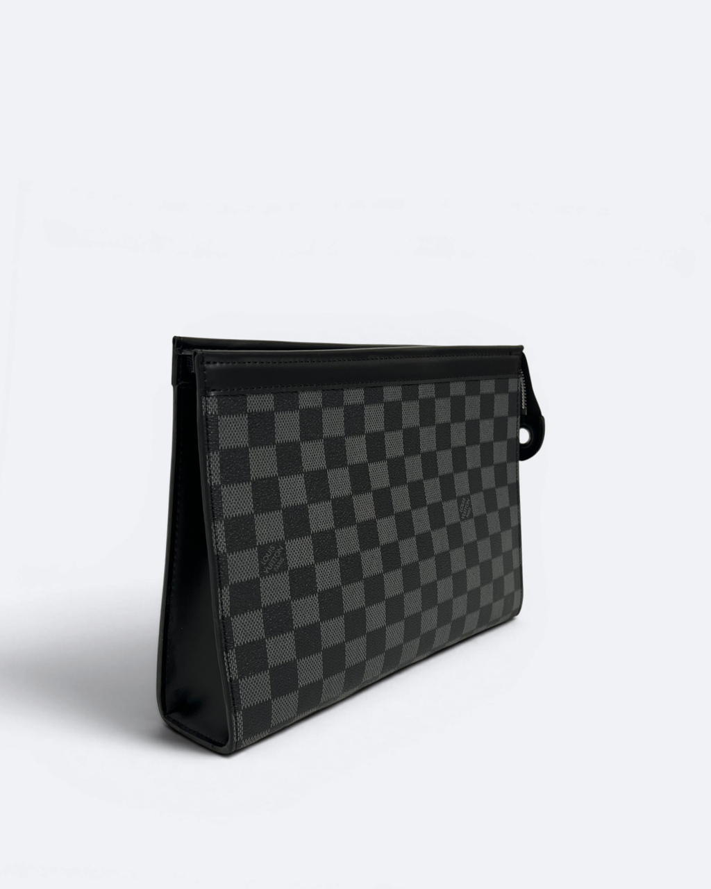 LVTN - Damier Pattern Clutch - Black