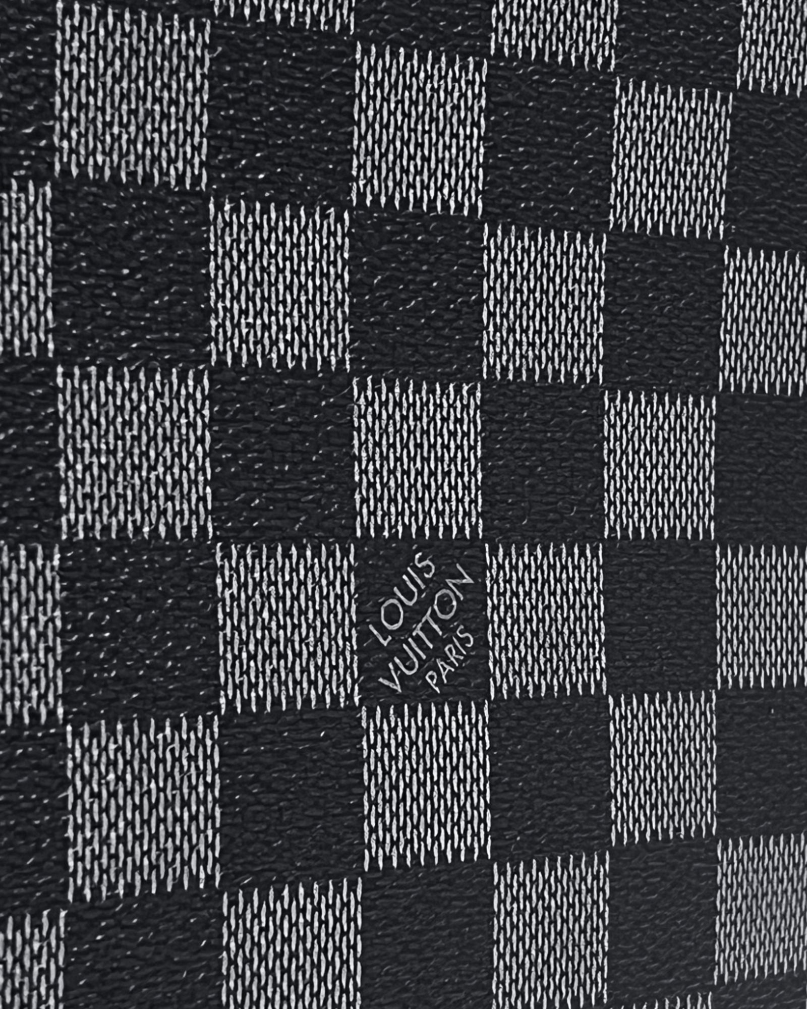 LVTN - Damier Pattern Clutch - Black