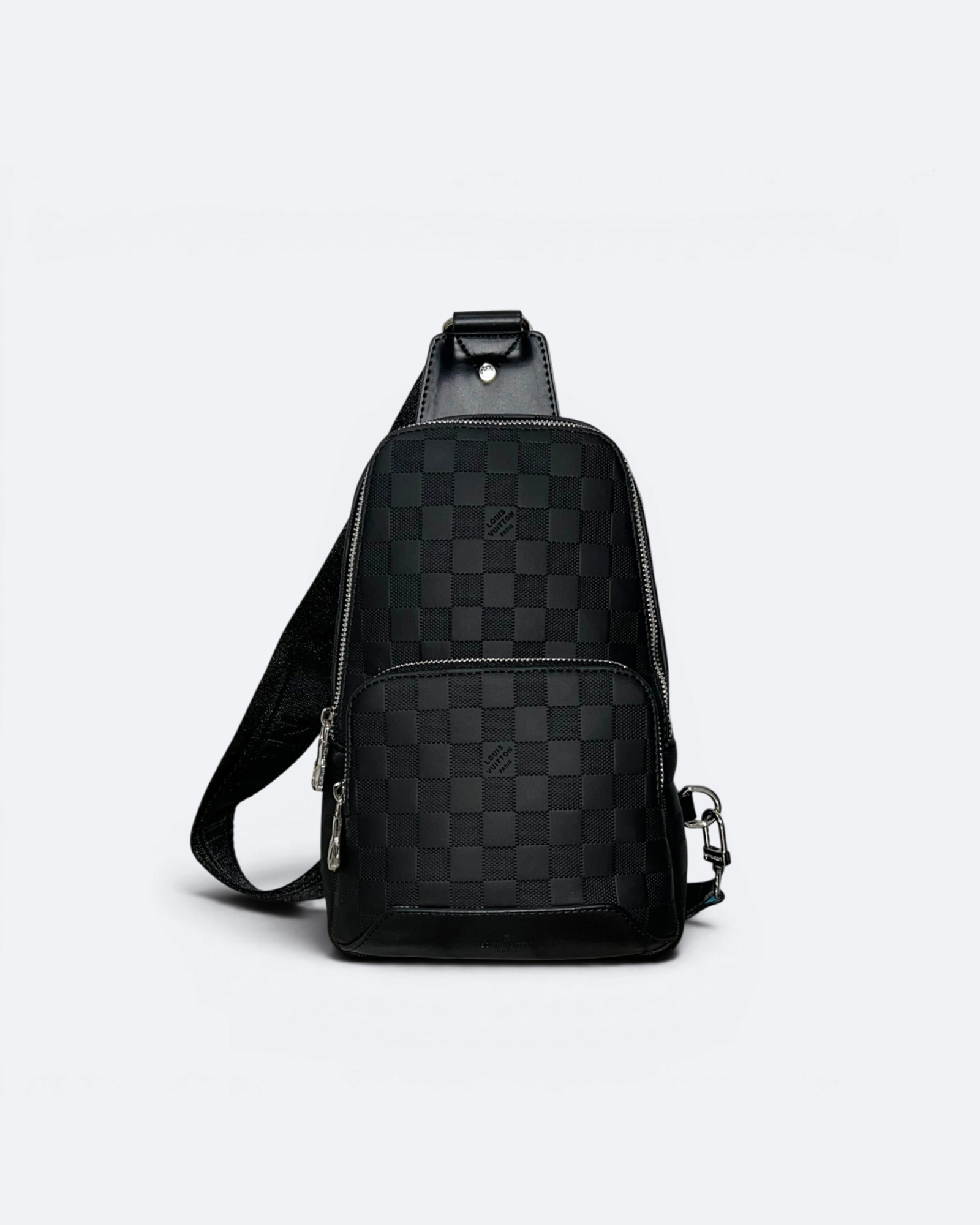 LVTN - Damier Embossed Avenue Crossbody Bag - Black