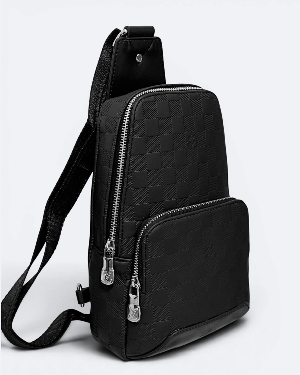 LVTN - Damier Embossed Avenue Crossbody Bag - Black