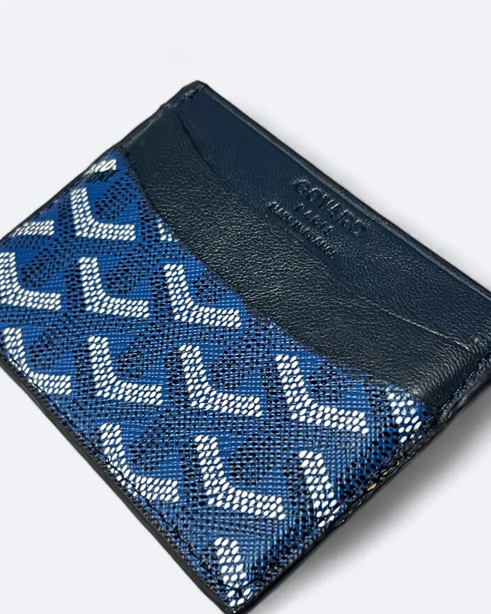 Goyard Pattern Cardholder - Dark Blue
