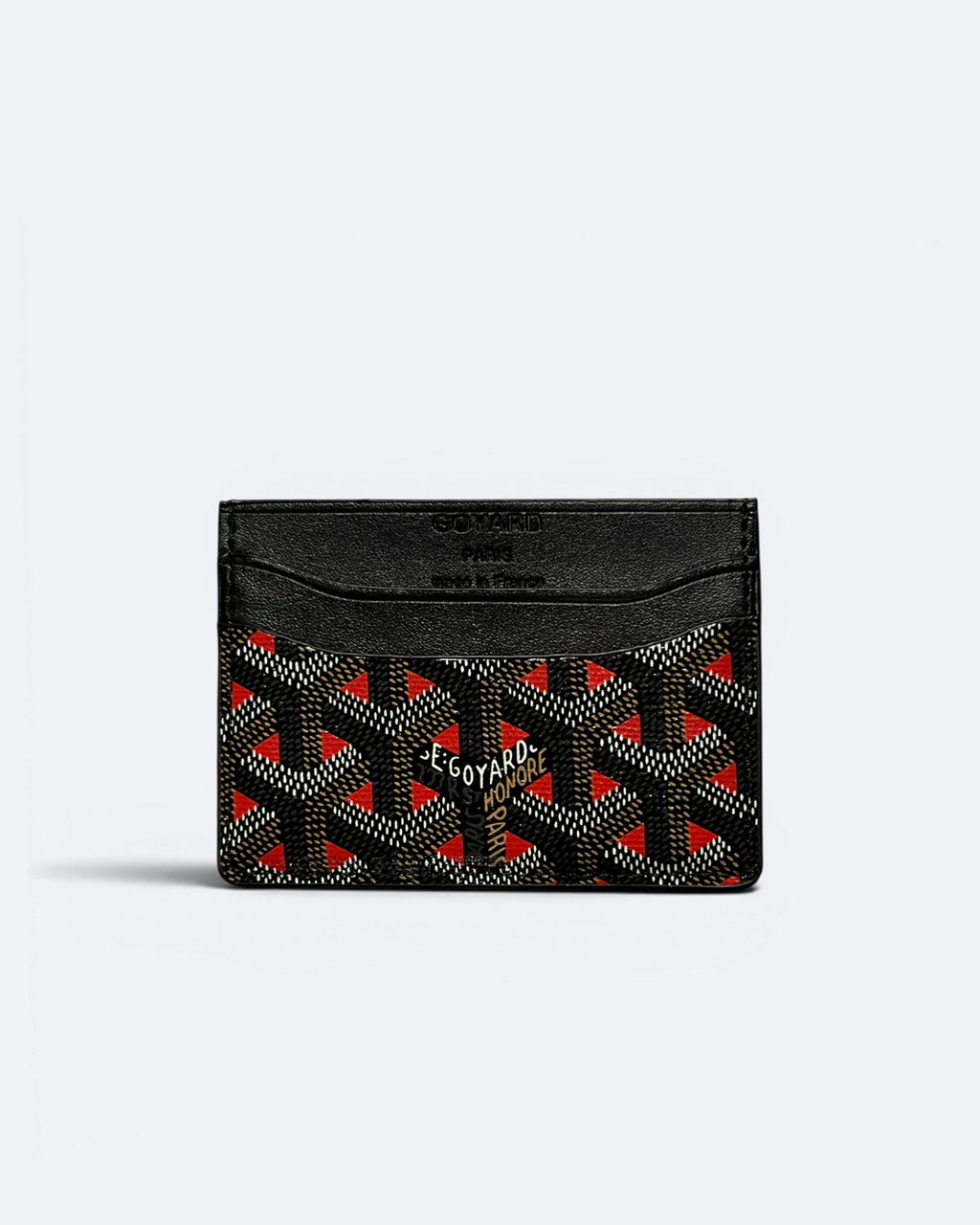 Goyard - Goyardine Pattern Cardholder - Black/Red