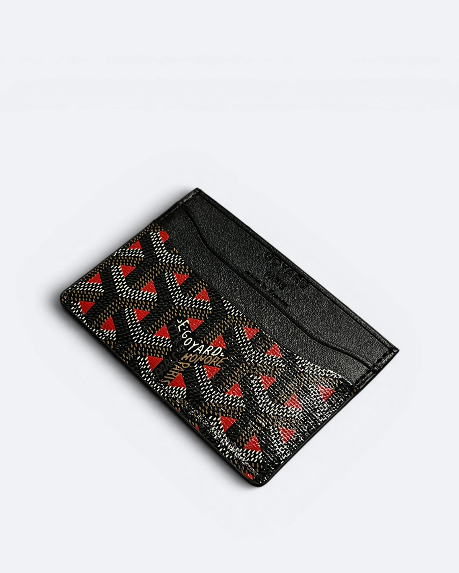 Goyard - Goyardine Pattern Cardholder - Black/Red