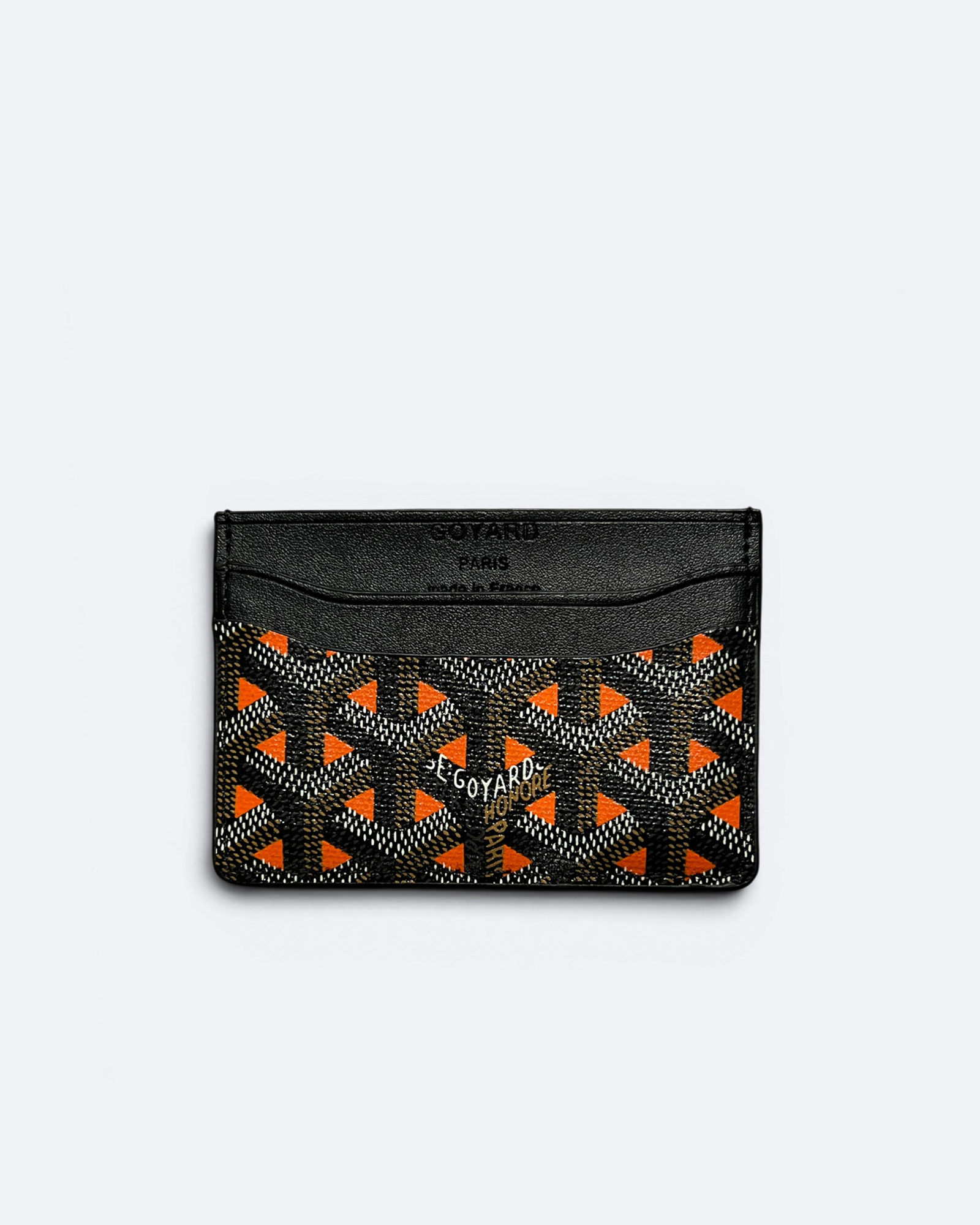 Goyard - Goyardine Pattern Cardholder - Black/Orange