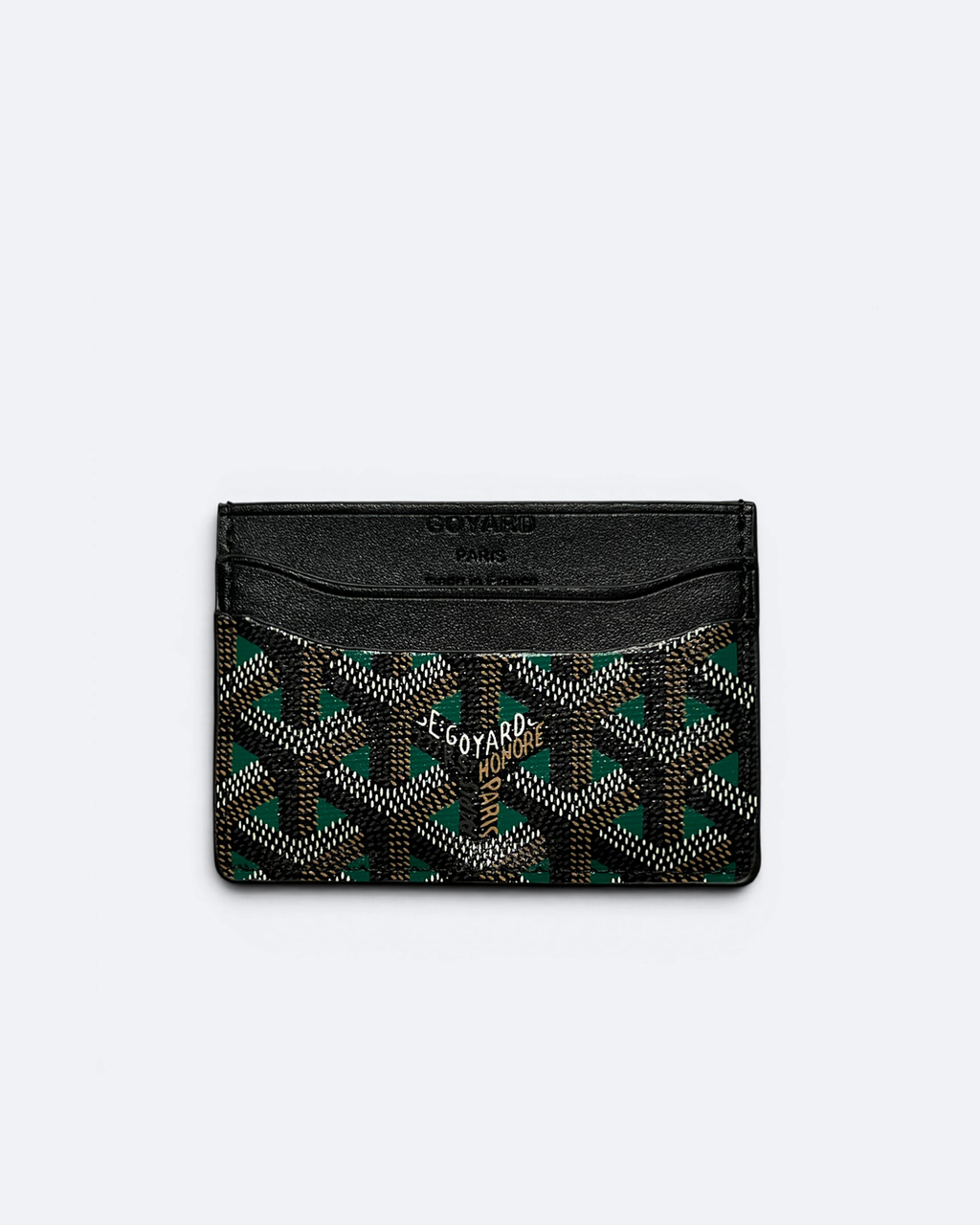 Goyard - Goyardine Pattern Cardholder - Black/Green
