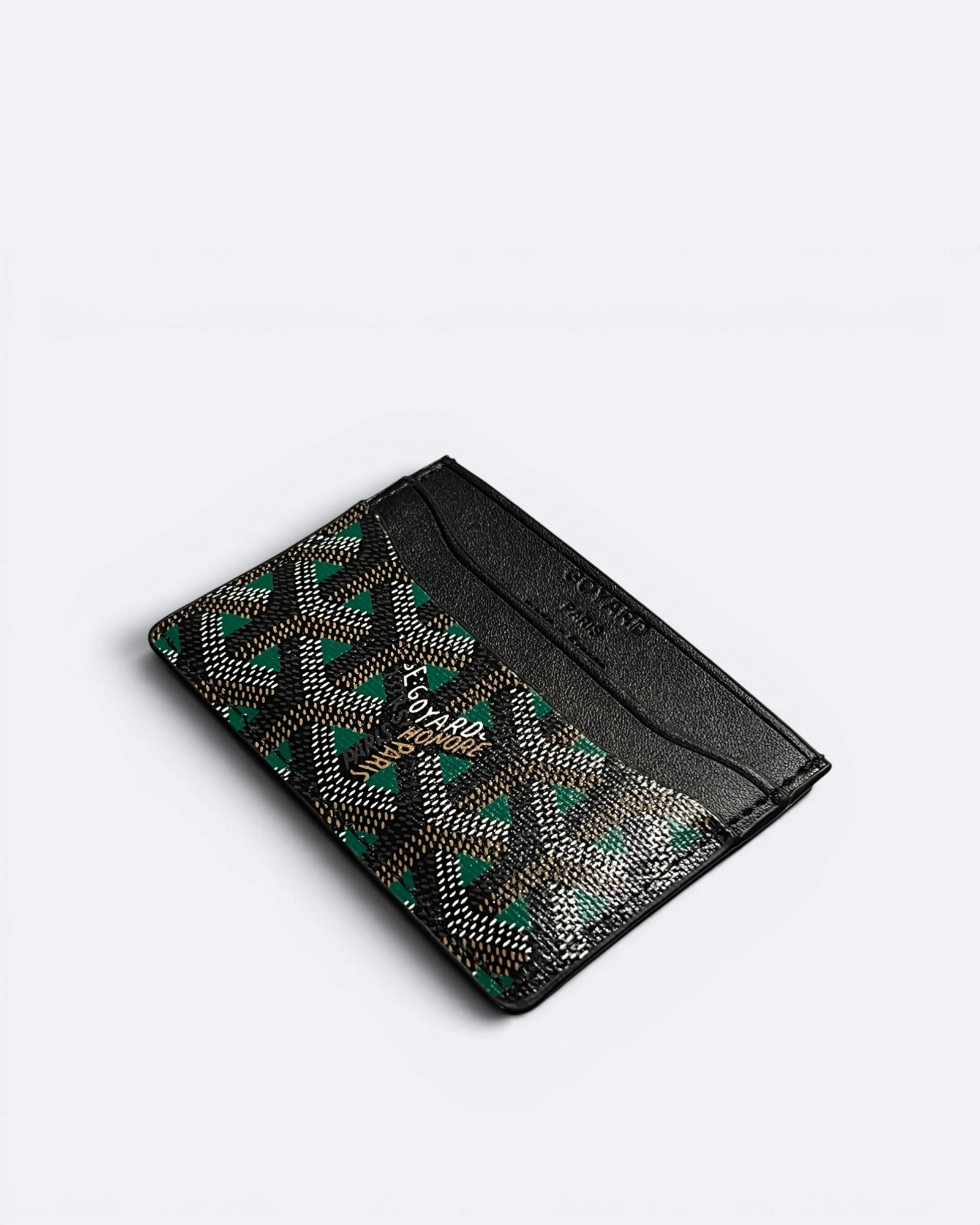 Goyard - Goyardine Pattern Cardholder - Black/Green