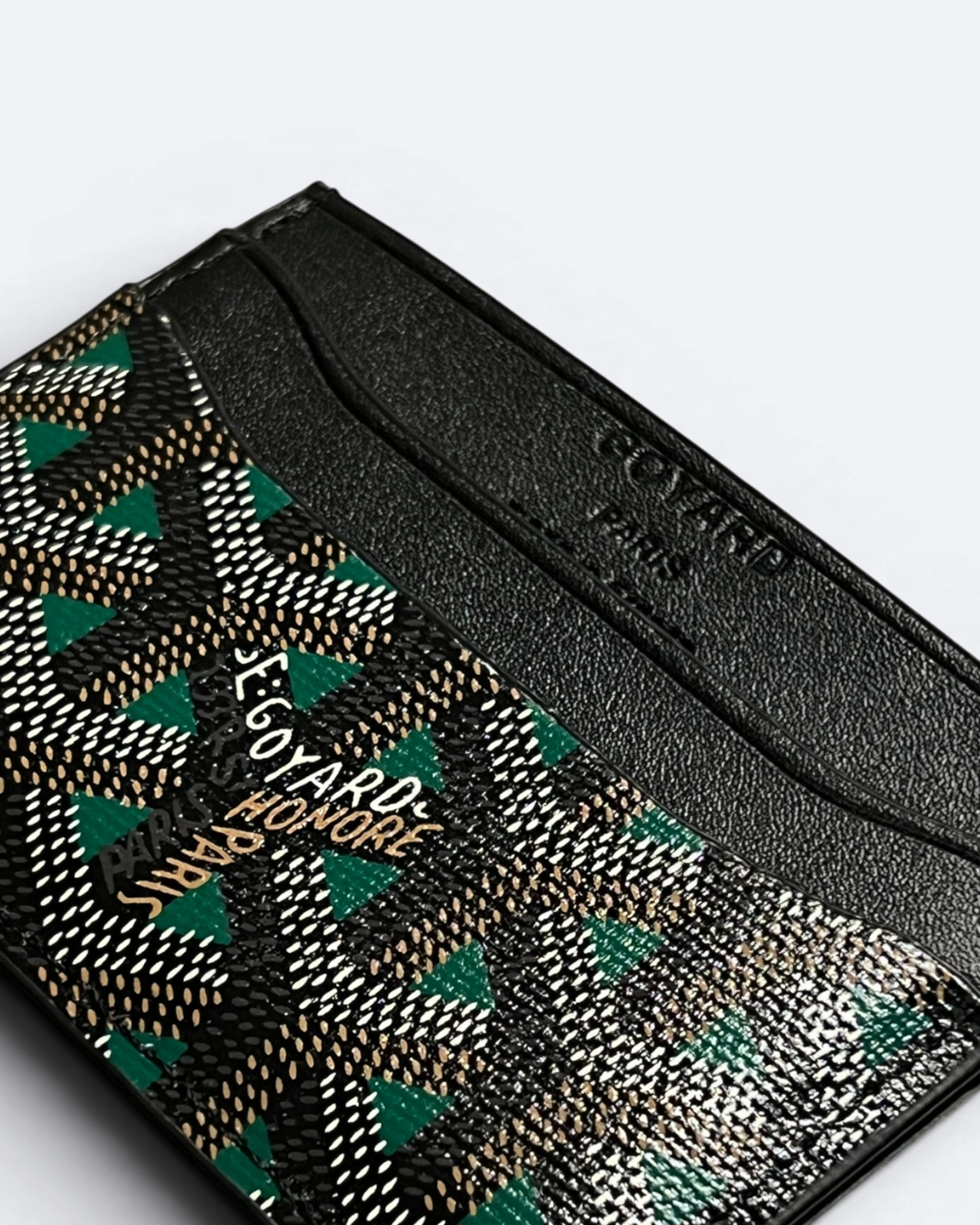 Goyard - Goyardine Pattern Cardholder - Black/Green