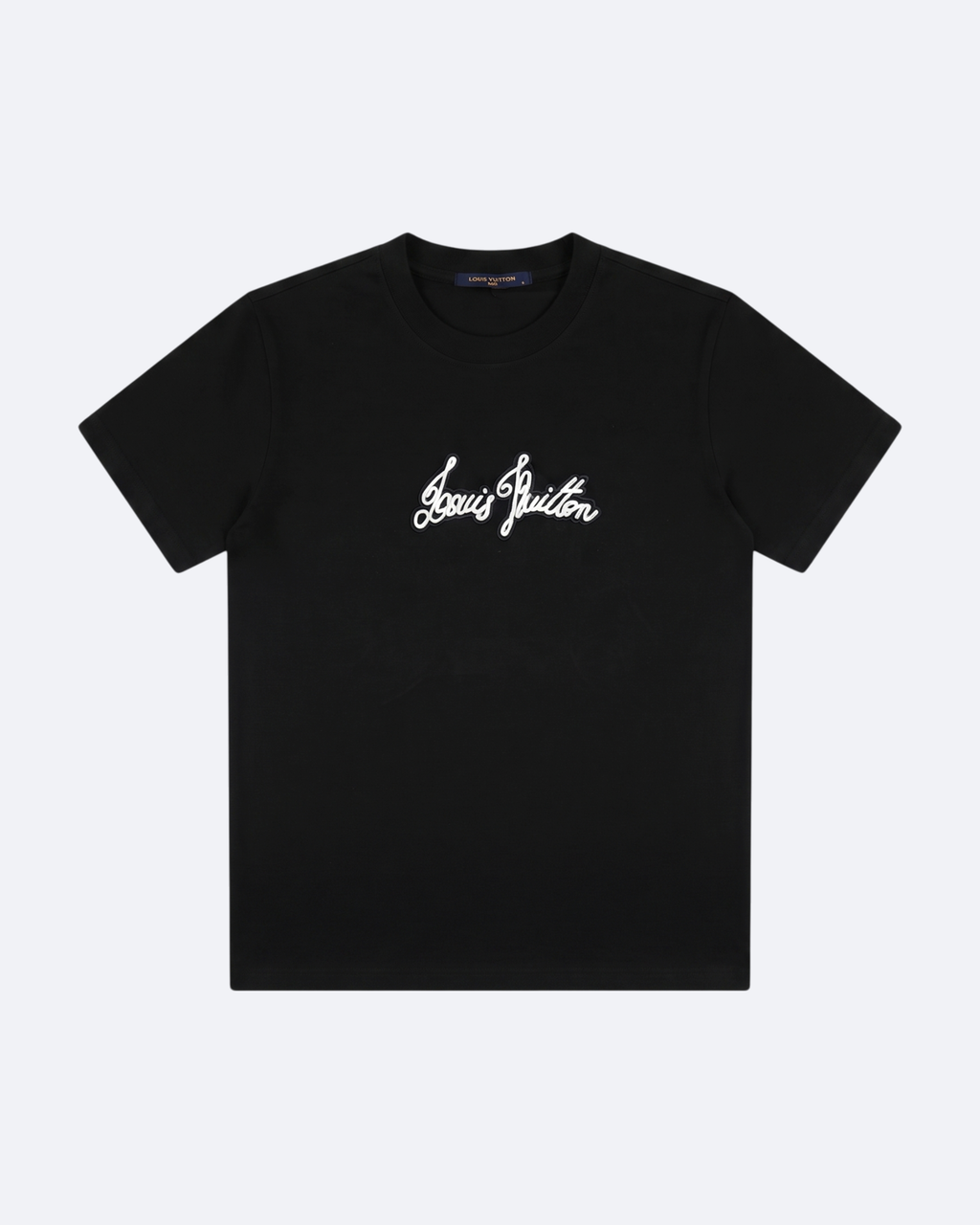 LVTN - Cursive Monogram Embroidery T-Shirt - Black
