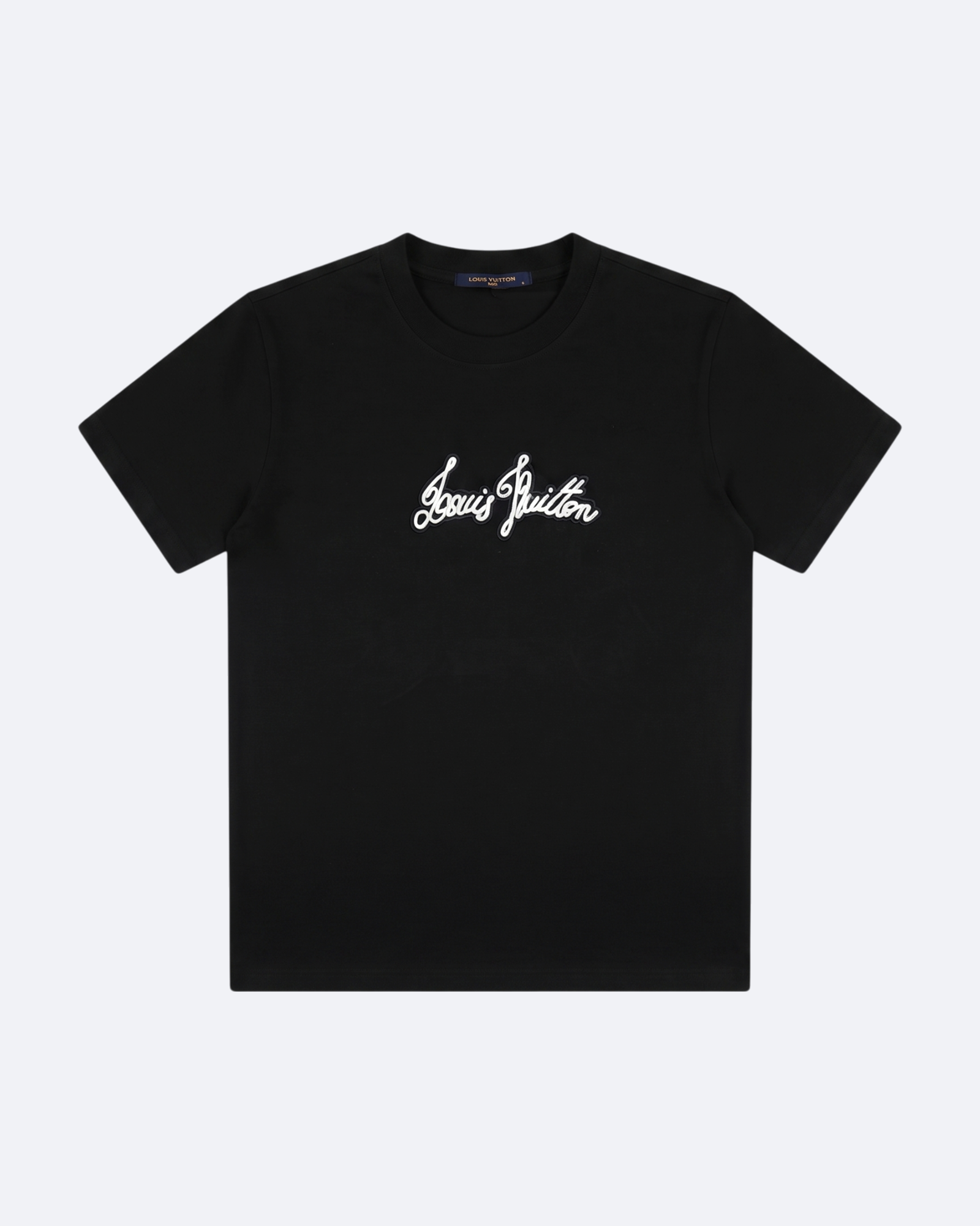 LVTN - Cursive Monogram Embroidery T-Shirt - Black