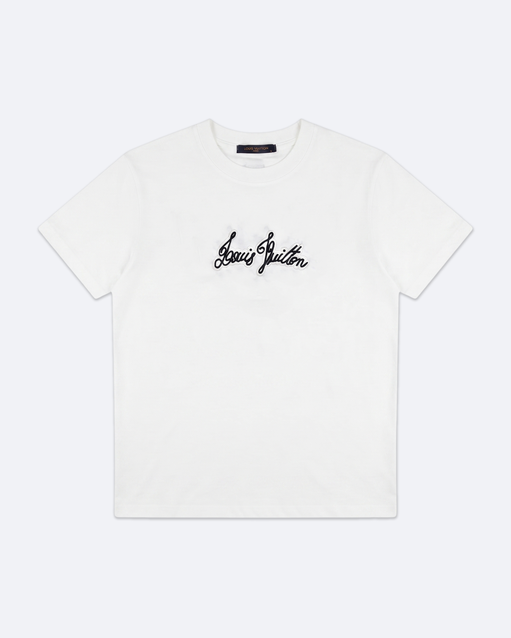 LVTN - Cursive Monogram Embroidery T-Shirt - White