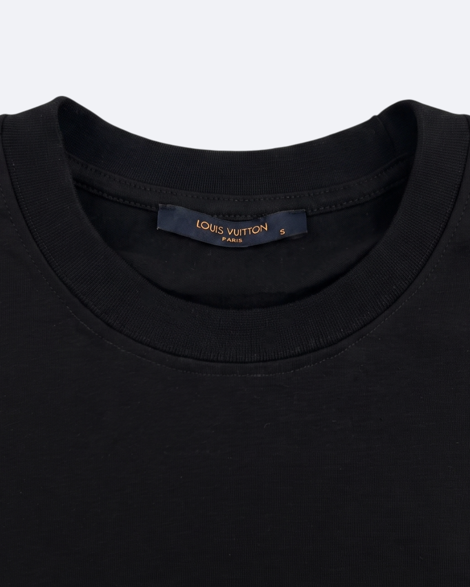 LVTN - Blue Monogram Embroidery T-Shirt - Black
