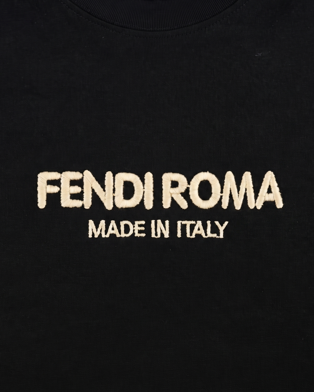 Fendi - Roma Embroidery T-Shirt - Black