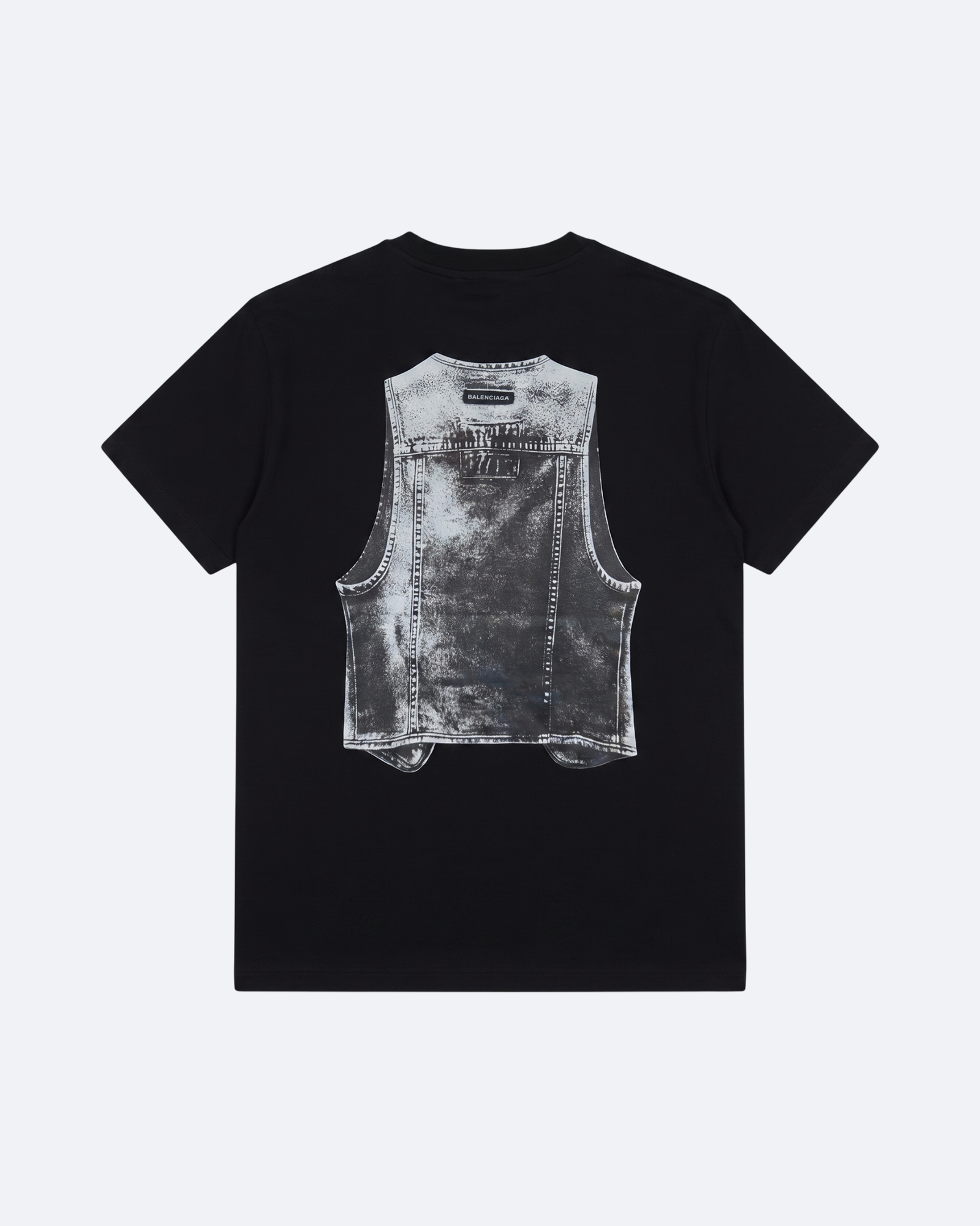 Balenciaga - Denim Vest T-Shirt - Black