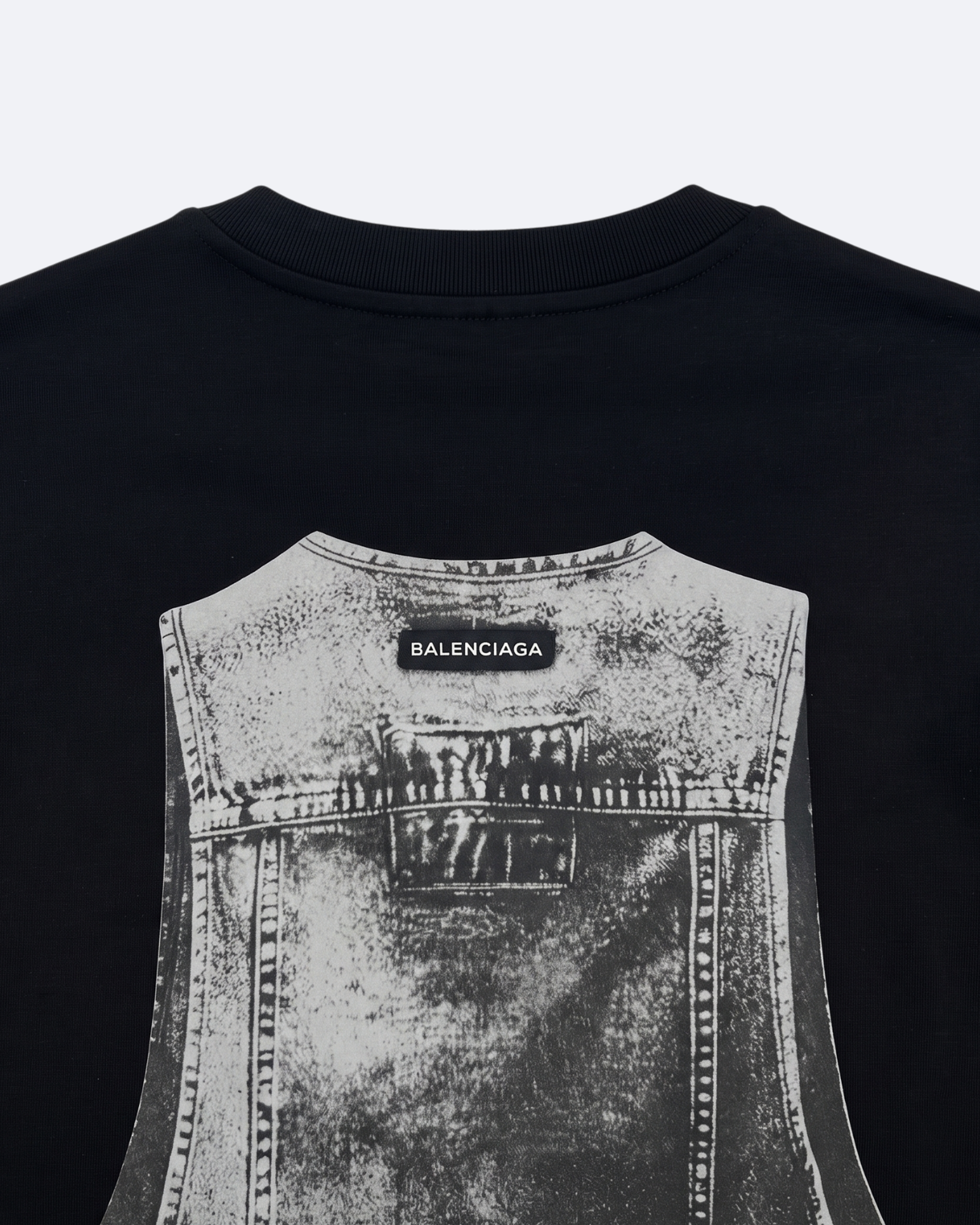 Balenciaga - Denim Vest T-Shirt - Black