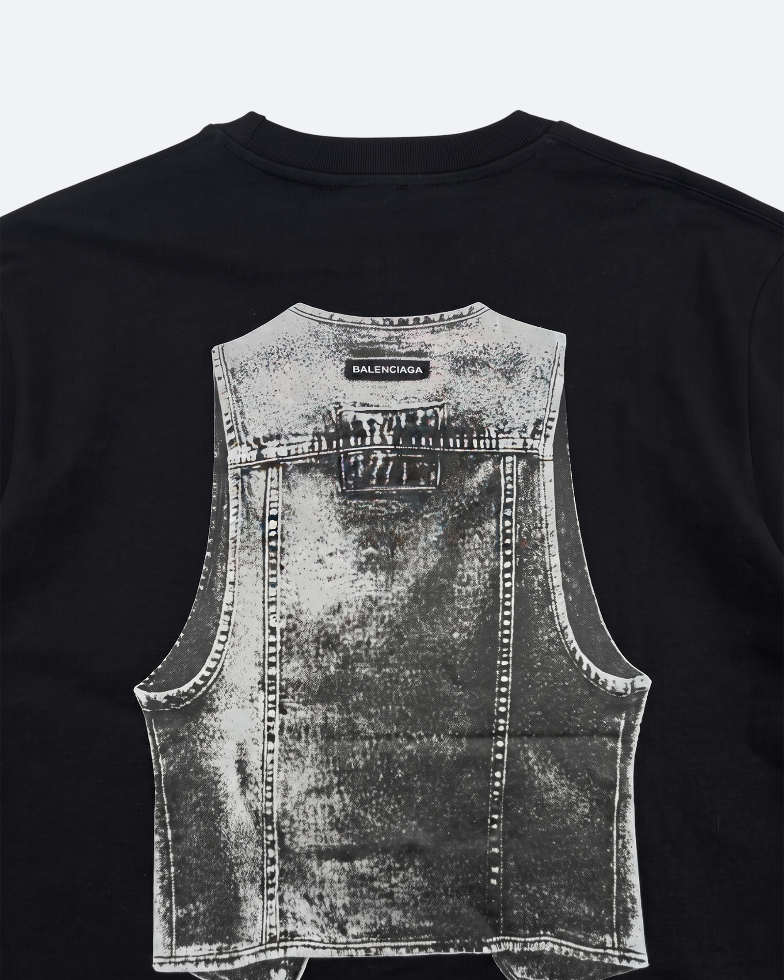Balenciaga - Denim Vest T-Shirt - Black