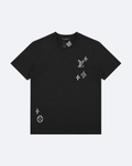 LVTN - Monogram Glitch Embroidery T-Shirt - Black